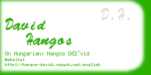 david hangos business card